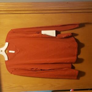 Lululemon LS shirt size 12 NWT Color: Brick Red AZBR